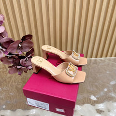 VALENTINO 25S HIGH-HEEL MULES 60 MM IN WARM BEIGE PATENT CALFSKIN WITH CRYSTAL-EMBELLISHED STRAP