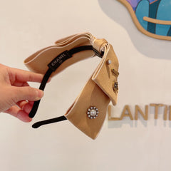 CAMEL BROWN SILK HAIRBAND 417315