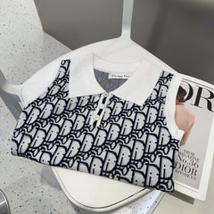 CAMISOLE 615187 IN WHITE COTTON RIBBED KNIT EMBOSSED BLACK LOGO