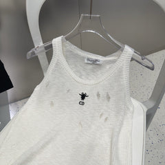 CAMISOLE 629204 IN WHITE COTTON RIBBED KNIT