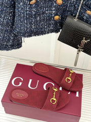 SLIDE SANDALS IN RED FABRIC EMBOSSED LOGO