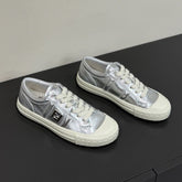FF TRAINER SNEAKER IN SILVER MIX WHITE CALFSKIN