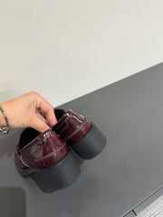 LOAFER WITH GOLD COIN IN CRIMSON GLOSSY CALFSKIN