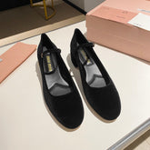 MARY JANE SHOES CLASSIC BLACK SUEDE