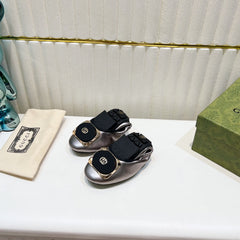 GG BALLET SUPER SLIM SILVER LAMBSKIN