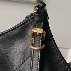 CHANEL 25S TOTE BAG 28 IN BLACK CALFSKIN WITH GOLD HARDWARE