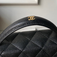 CHANEL 25S VANITY BAG 20 IN BLACK CAVIAR LEATHER