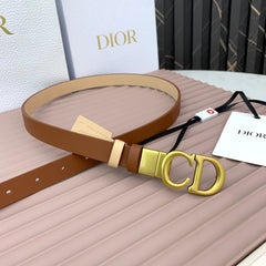 DIOR 25S BELT 20 MM IN BROWN CALFSKIN 568721