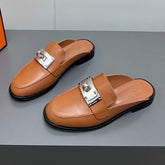 0Z MULE IN BRONZE BROWN LAMBSKIN