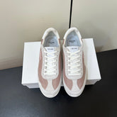 CELINE 25S RACER FORREST GUMP SNEAKERS IN PINK AND GRAY MERCERIZED CALFSKIN