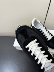 CELINE 25S RACER FORREST GUMP SNEAKERS IN BLACK MERCERIZED CALFSKIN