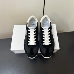 CELINE 25S RACER FORREST GUMP SNEAKERS IN BLACK MERCERIZED CALFSKIN