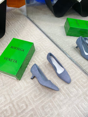 BOOGIE JAGUAR-PRINTED CALF HAIR PUMPS 45 MM PIGEON BLUE