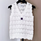 CHANEL 26S V-NECK KNITTED VEST 861