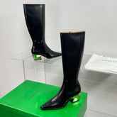 TEX HIGH BOOT IN BLACK PATENT CALFSKIN