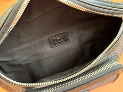 OPHIDIA BELT BAG 28 IN DARK GREY GG CALFSKIN