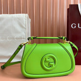 GUCCI 26S BLONDIE BAG 27 IN GREEN CALFSKIN