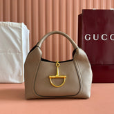 MEDIUM SOFTBIT MAXI SHOULDER BAG 27.5 IN TAUPE GRAINY LAMBSKIN