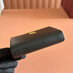 GG MARMONT SMALL WALLET 11 BLACK IN CALFSKIN