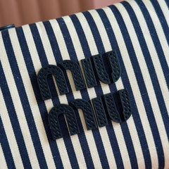 HOBO BAG 25 STRIPED WITH LOGO IN CANVAS