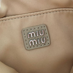 MIUMIU 26S CRYSTAL TOTE 24 BAG IN DARK BEIGE CALFSKIN