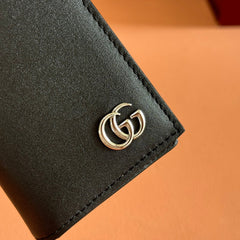 GUCCI 25S MARMONT WALLET BAG 10 IN BLACK CALFSKIN