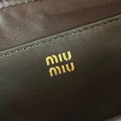 MIUMIU 26S POUCH BAG 20 IN BLACK CALFSKIN GOLD HARDWARE