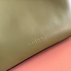 GUCCI 26S BEATRIX LARGE TOTE BAG 35 CM IN SAGE GREEN CALFSKIN