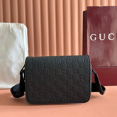 GUCCI 25S SUPREME MESSENGER BAG 26 CM IN BLACK CALFSKIN