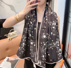 CHANEL 25S SCARF 140 CM IN CASHMERE SILK 943918