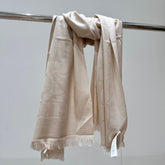 LONG SCARF 195 CM IN BEIGE CASHMERE 332744