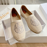WOVEN LOAFER IN BEIGE RAFFIA