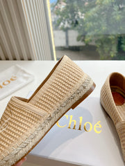 WOVEN LOAFER IN TAN BEIGE RAFFIA