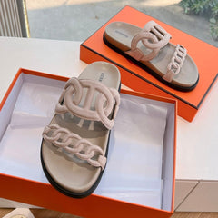 EXTRA SANDAL IN NUDE BEIGE CALFSKIN