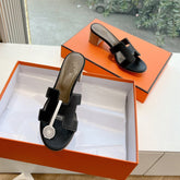 0ASIS SANDAL IN BLACK CALFSKIN