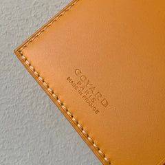 RICHELIEU CHECKBOOK WALLET 19 IN YELLOW GOYARDINE CANVAS AND CALFSKIN