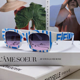 ROMA EMBOSSED RECTANGULAR FRAME SUNGLASSES 527221 IN ACETATE