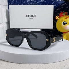 TRIOMPHE SQUARE SUNGLASS 566744 IN BLACK ACETATE