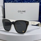 SQUARE SUNGLASS 575842 IN WHITE ACETATE