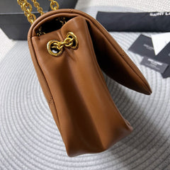 JAMIE 4.3 SMALL BAG 25 IN TAWNY BROWN LAMBSKIN GOLD HARDWARE