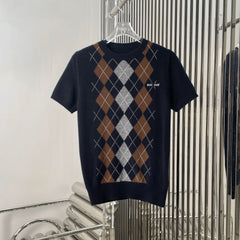 MIUMIU SHORT-SLEEVE KNIT TOP STYLE 71