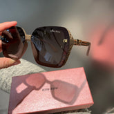 RUNWAY SQUARE SUNGLASSES 513099 IN BROWN ACETATE