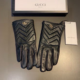 TOUCHSCREEN GLOVES IN BLACK LAMBSKIN AND FABRIC LINING 463861