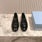 PRADA 25S BALLERINAS IN BLACK CALFSKIN GLOSSY