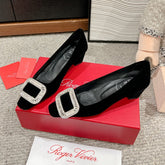 BELLE VIVIER PUMPS IN BLACK VELVET