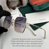 SQUARE FRAME SUNGLASSES G1640 IN METAL