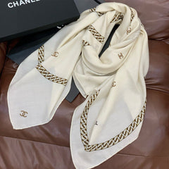 CHANEL 25S SCARF 135 IN SILK AND CASHMERE 932009