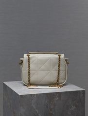 YSL 25S JAMIE MINI 20 IN BLANC VINTAGE LAMBSKIN GOLD HARDWRE