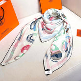 HERMES 25S SCARF 135 IN CASHMERE SILK 854593