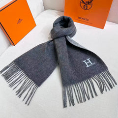 HERMES 25S SCARF 190 IN CASHMERE 986002